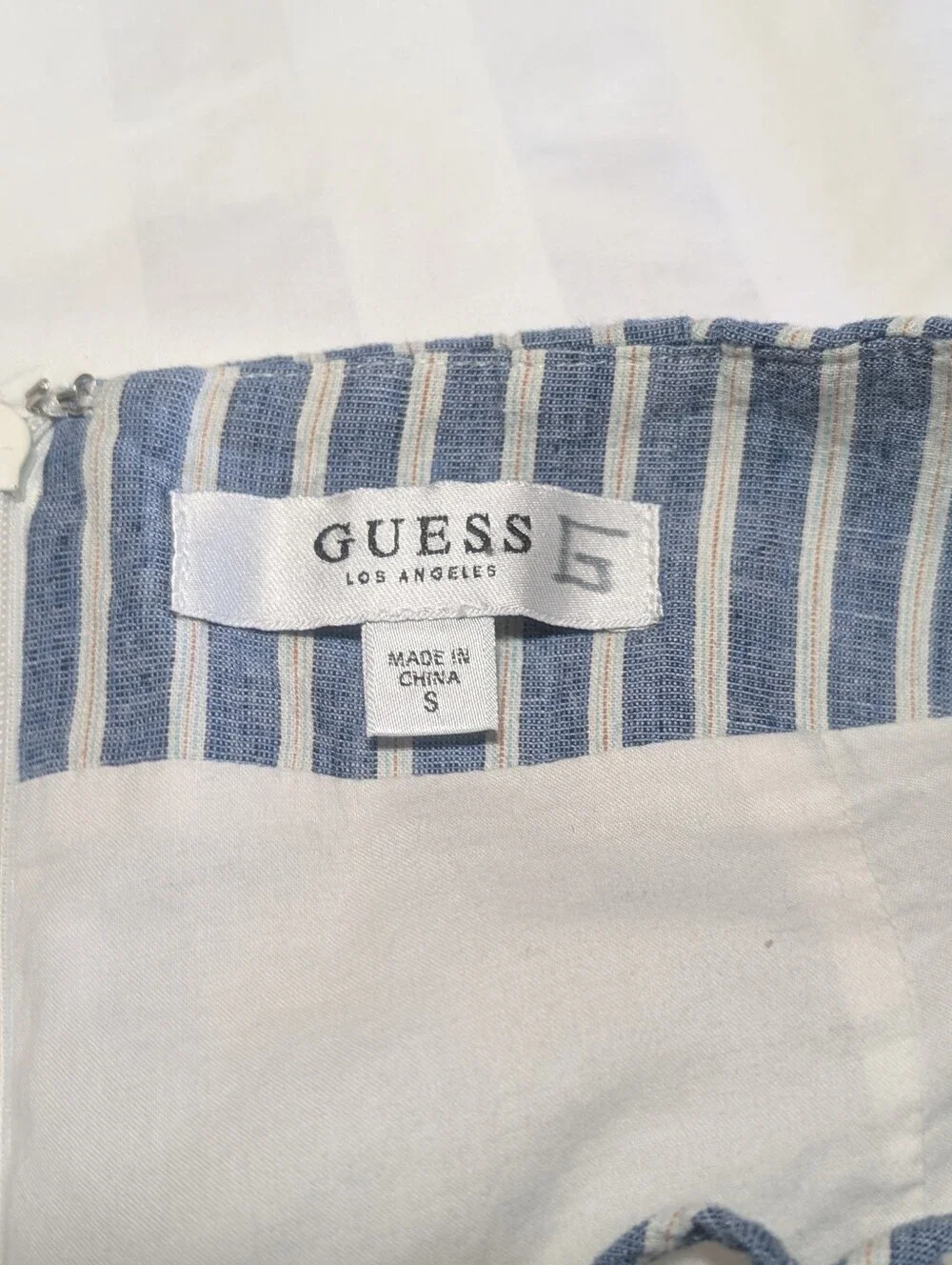 Guess Blue & White Striped Lace-Up Shorts Skort Womens Small